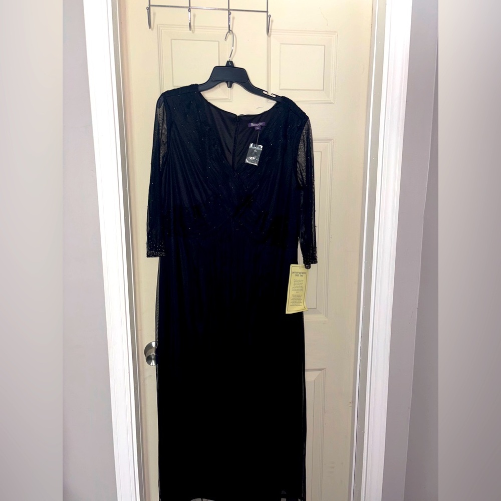 Roamans Dress Womens Size 20 Navy Blue Evening Gown   NWT
